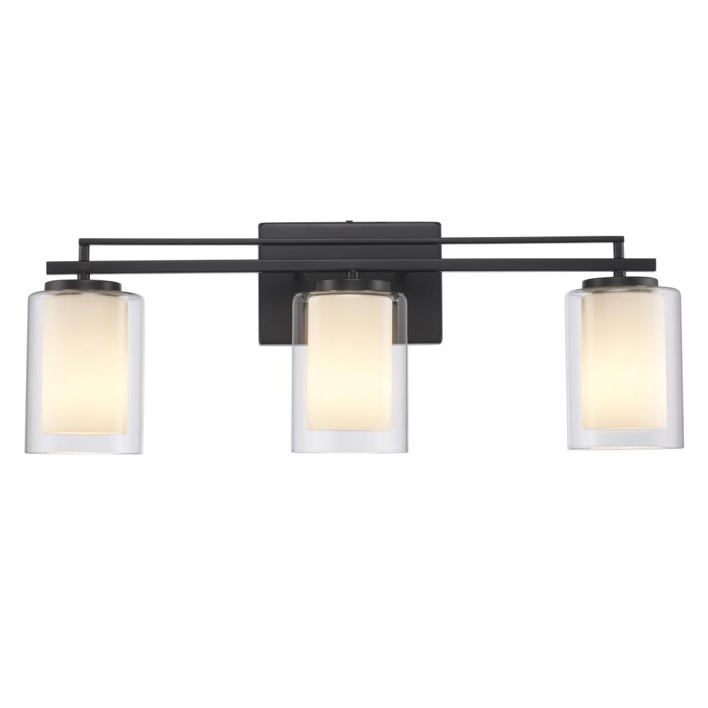 3LT VANITY-GLASS SHADE X2-BK